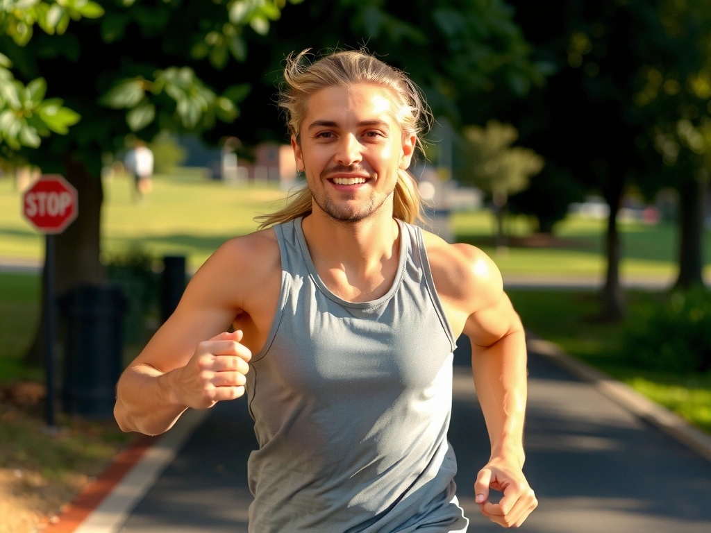 Person mit mehr Energie nach Ernährungsumstellung